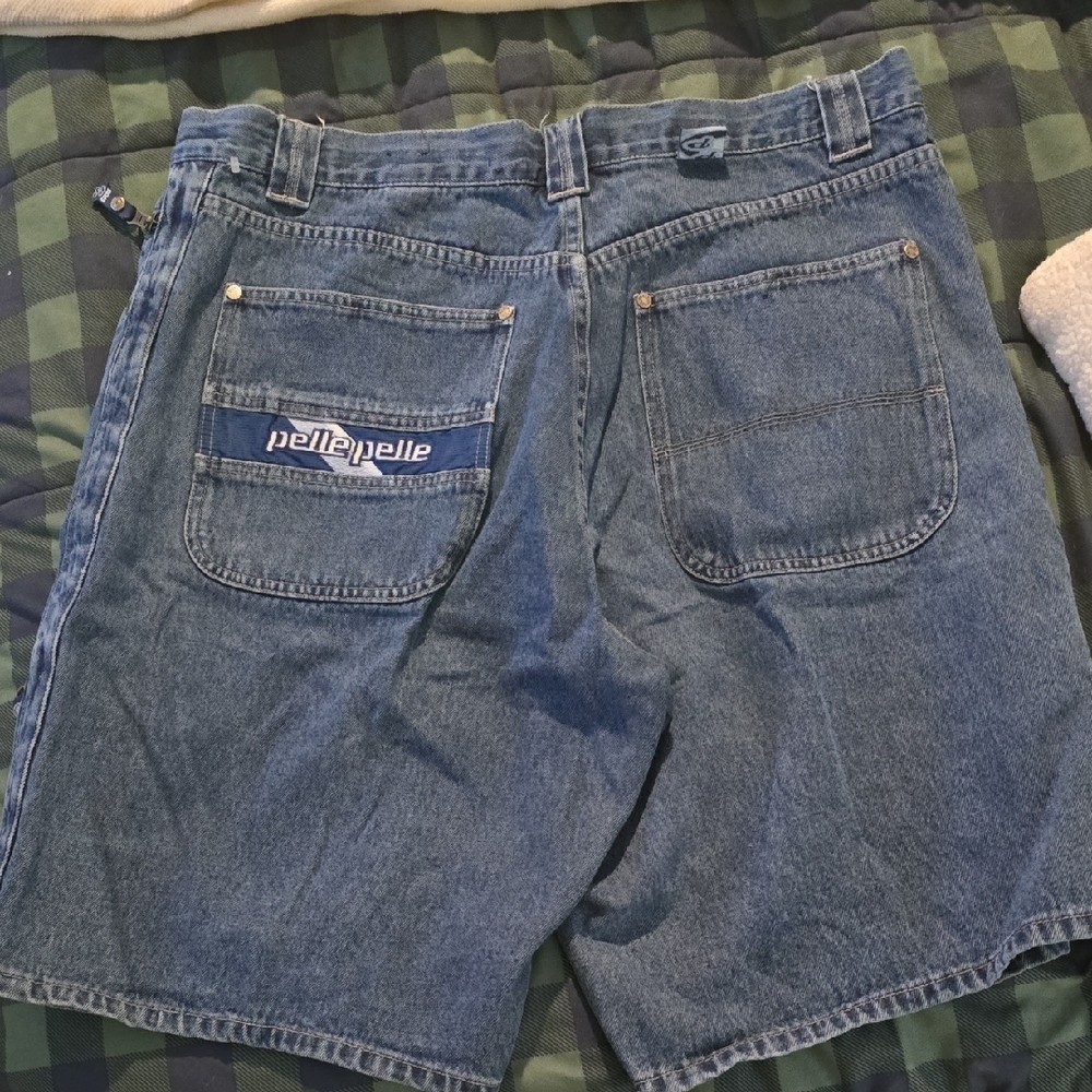 Pelle Pelle Blue Jean Cargo Shorts